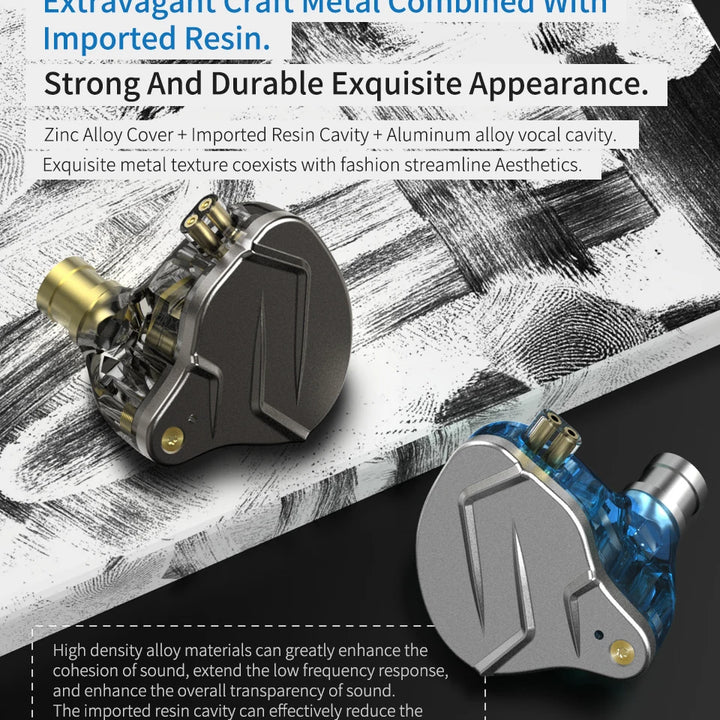 KZ ZSN PRO — Hybrid HiFi In-Ear Earphones (1BA+1DD)
