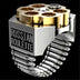 Bullet-Style Statement Ring – Two-Tone Punk Ring