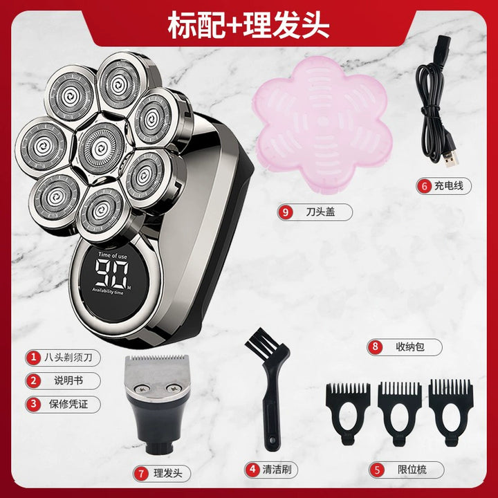 York Nine-Head Bald Shaver – Portable Smooth Head Groomer