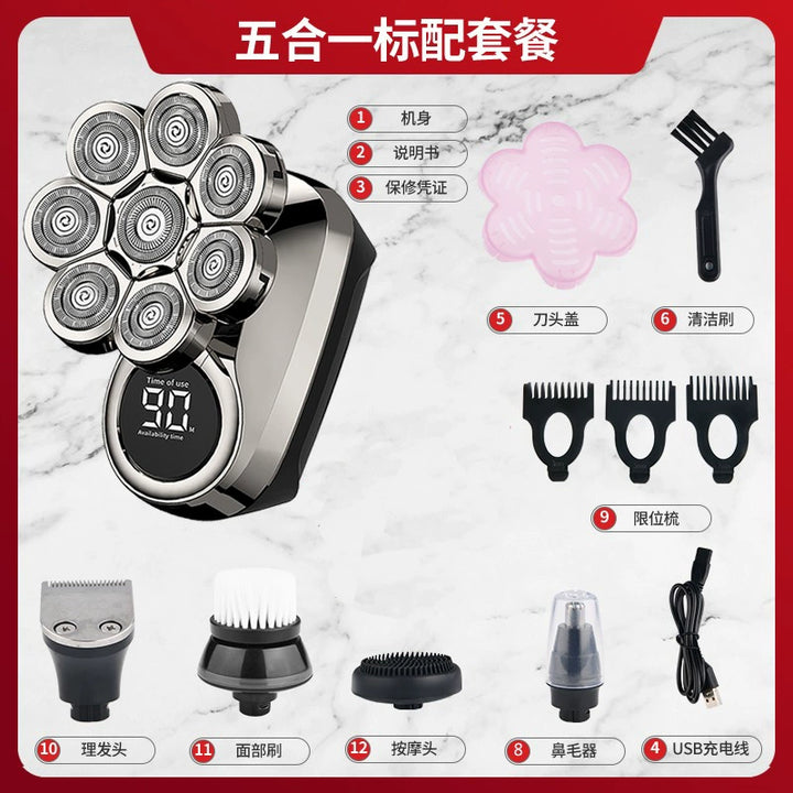 York Nine-Head Bald Shaver – Portable Smooth Head Groomer