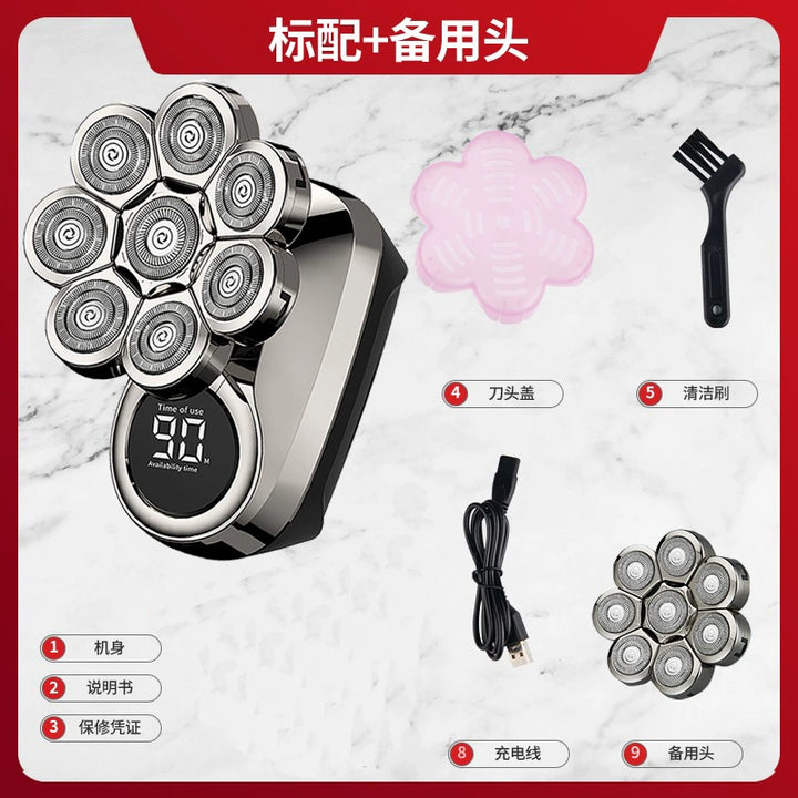 York Nine-Head Bald Shaver – Portable Smooth Head Groomer