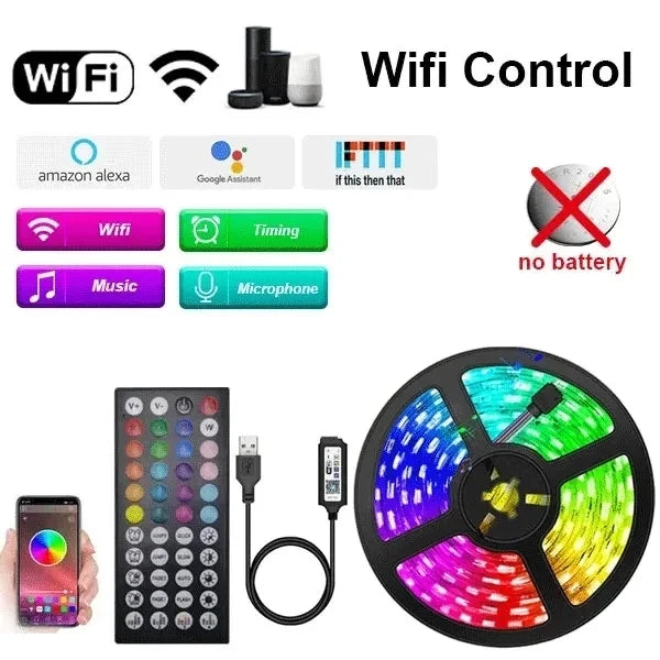 LumiStrip RGB — USB 5V LED Light Strip with Bluetooth & App Control