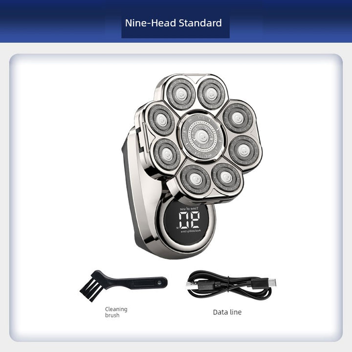 York Nine-Head Bald Shaver – Portable Smooth Head Groomer