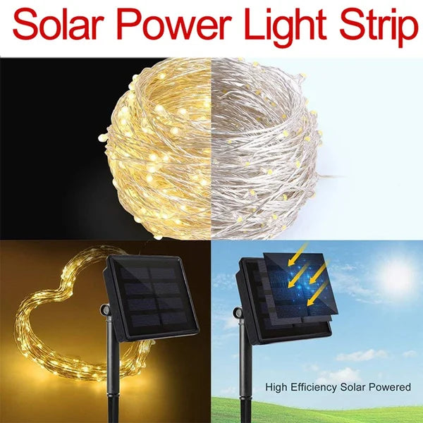 Solar Outdoor String Lights – Waterproof Twinkle LEDs for Garden & Patio