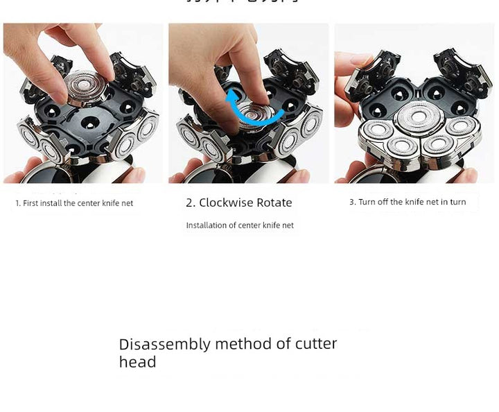 York Nine-Head Bald Shaver – Portable Smooth Head Groomer