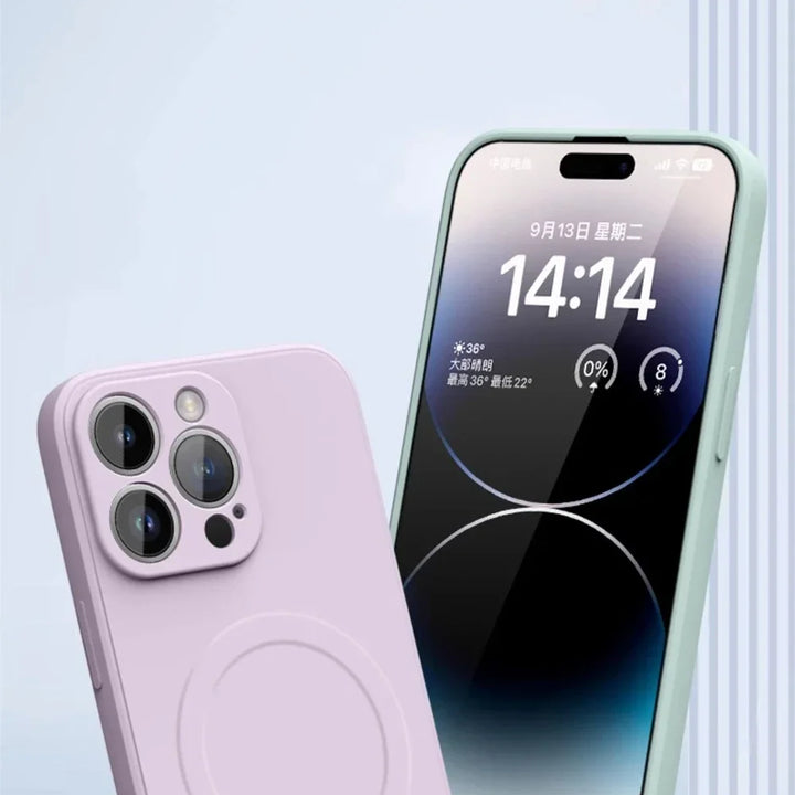 Liquid Silicone Shockproof Case – iPhone 11–17 Series (Luxury Finish)