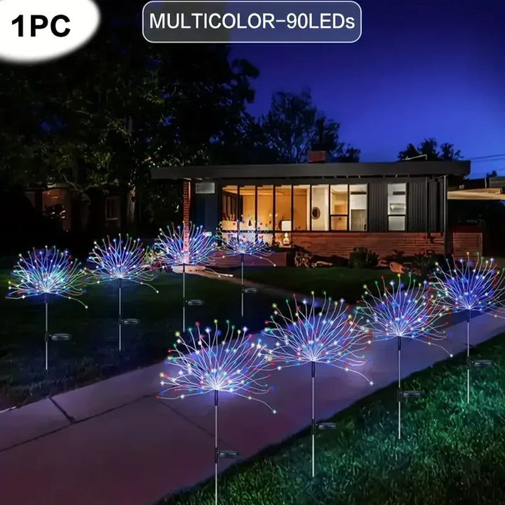 Solar Fireworks Lights — 200 LEDs Outdoor Garden Glow