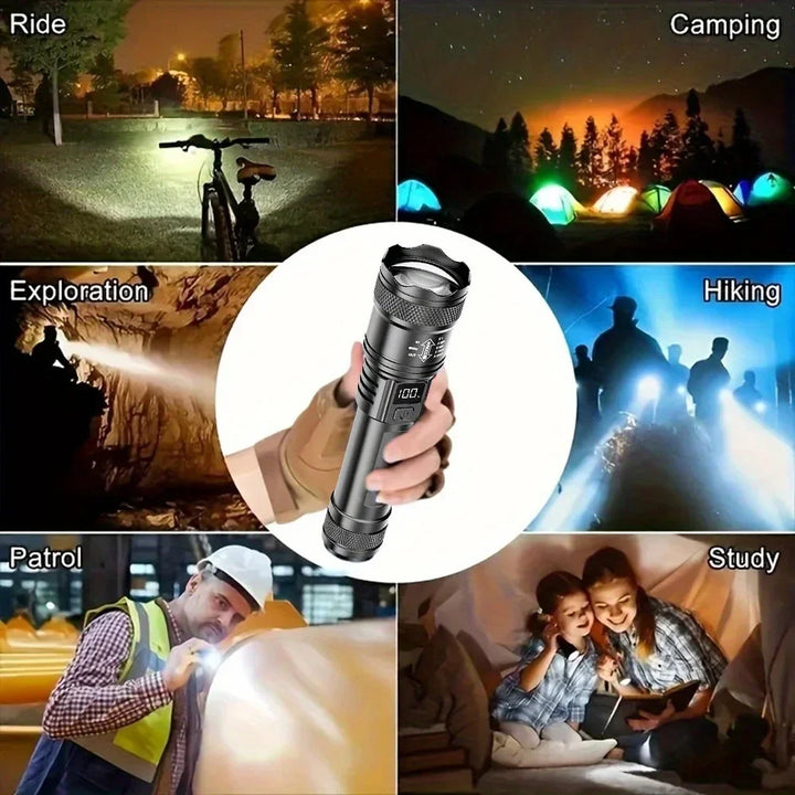 High-Power LED Flashlight – Rechargeable & Ultra Bright for Outdoor Use