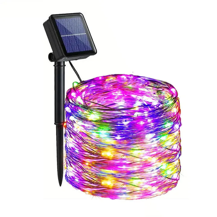 SolarGlow Fairy Lights — Waterproof 8-Mode Garden String Lights