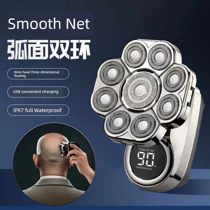 York Nine-Head Bald Shaver – Portable Smooth Head Groomer
