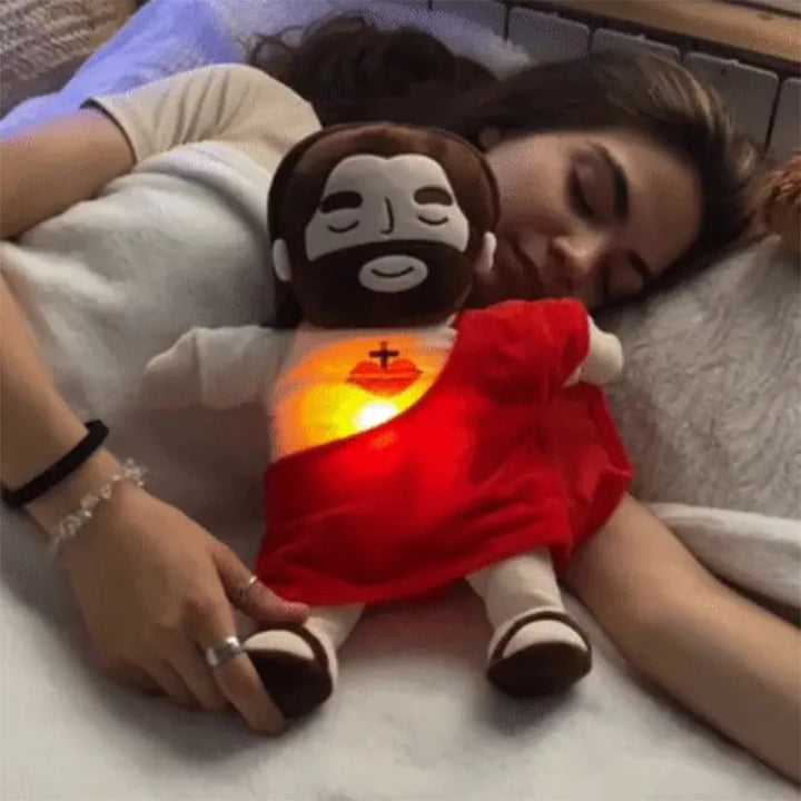Jesus Breathing Plush – Soothing Musical Sleep Buddy with 4-Level Calm