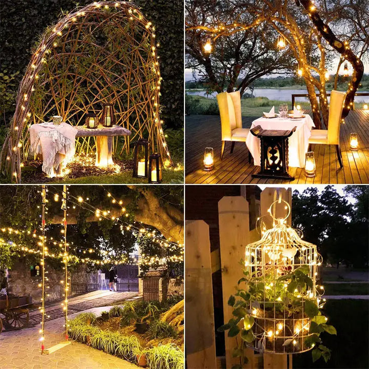 Solar Outdoor String Lights – Waterproof Twinkle LEDs for Garden & Patio
