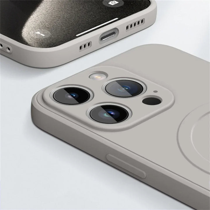 Liquid Silicone Shockproof Case – iPhone 11–17 Series (Luxury Finish)