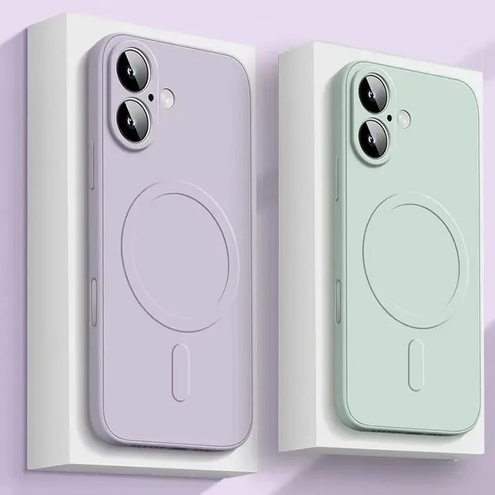 Liquid Silicone Shockproof Case – iPhone 11–17 Series (Luxury Finish)