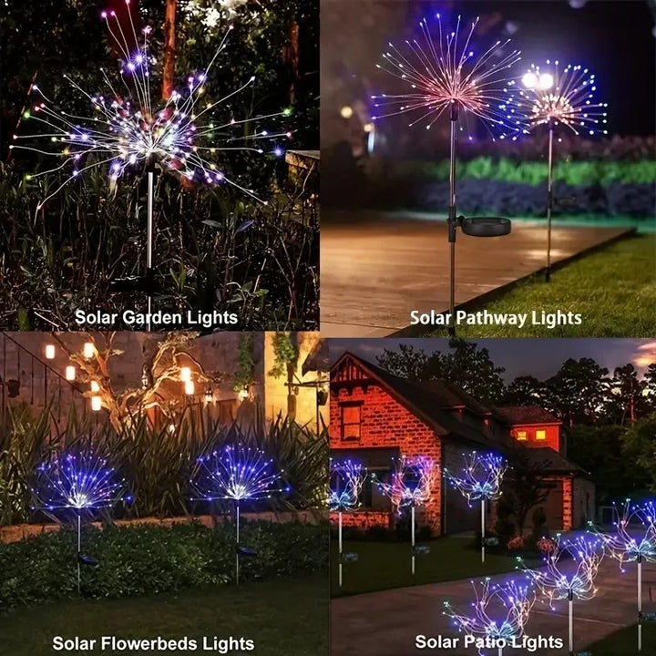 Solar Fireworks Lights — 200 LEDs Outdoor Garden Glow