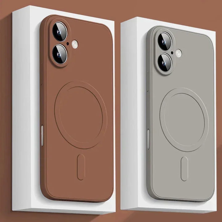 Liquid Silicone Shockproof Case – iPhone 11–17 Series (Luxury Finish)