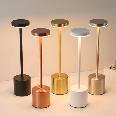 TouchGlow Lamp — Metal LED Table Light (4 Colors)