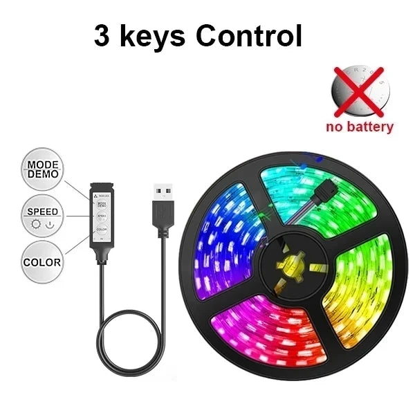 LumiStrip RGB — USB 5V LED Light Strip with Bluetooth & App Control