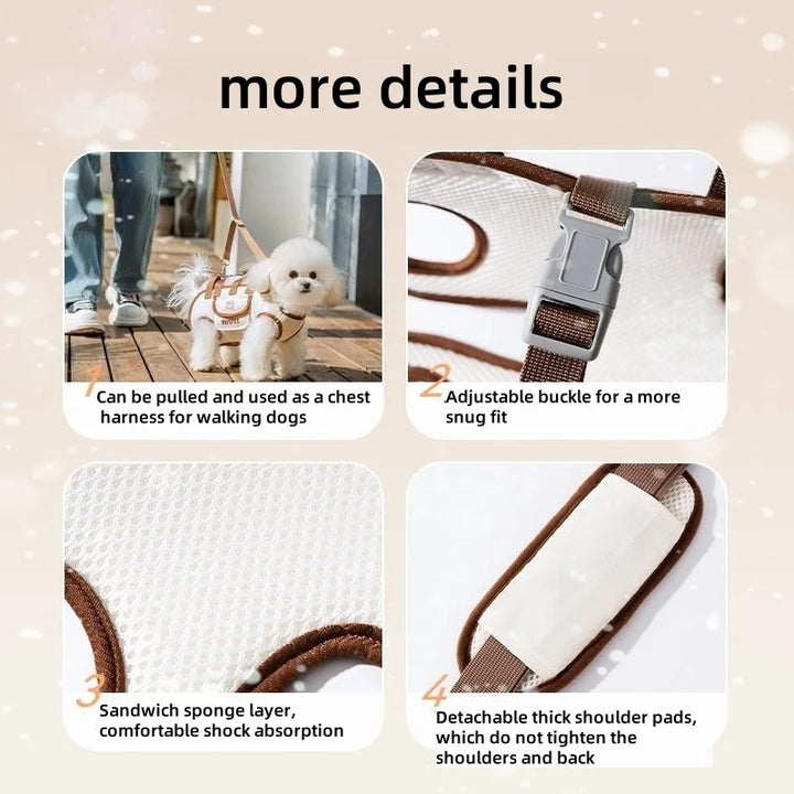 Dog Outing Backpack — Hands-Free Pet Carrier (Dual-Shoulder, Breathable & Portable)