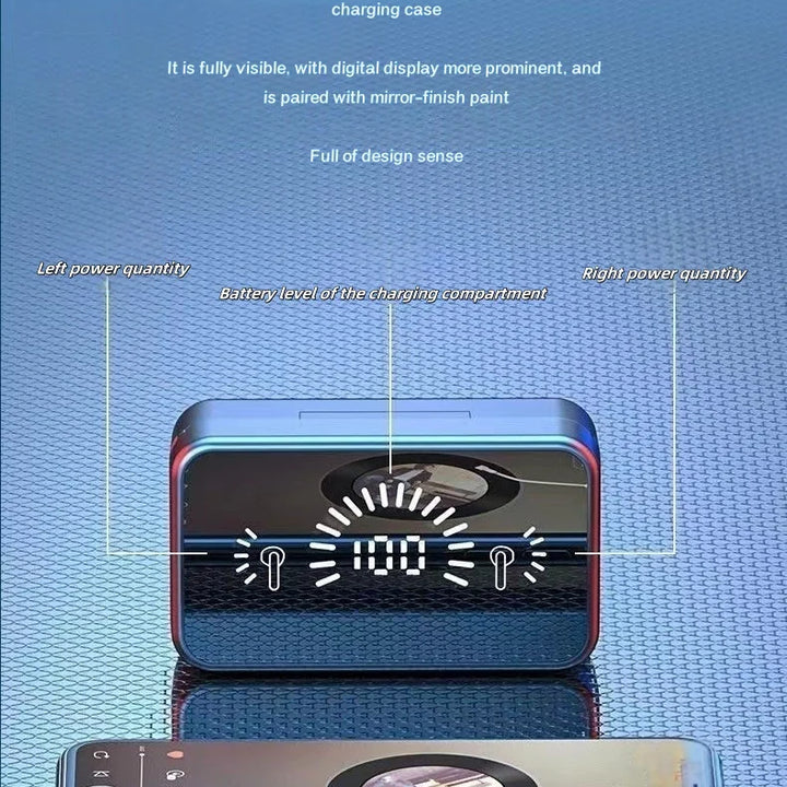 S20 MirrorPods — Wireless Bluetooth Earbuds with Touch Control & Digital Display