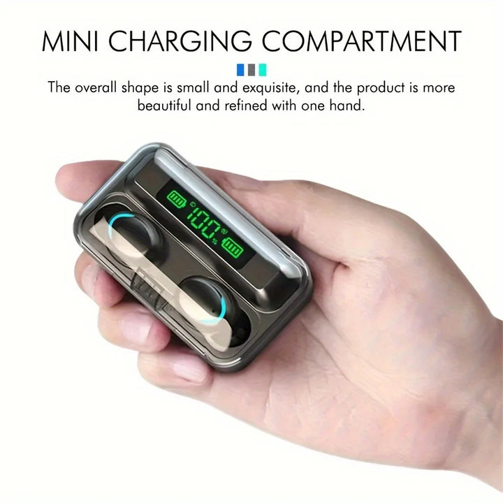 TWS F9 True Wireless Earbuds – HiFi Stereo, Long Battery & Noise Reduction