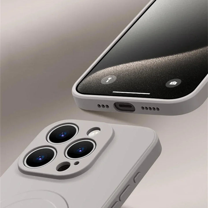 Liquid Silicone Shockproof Case – iPhone 11–17 Series (Luxury Finish)