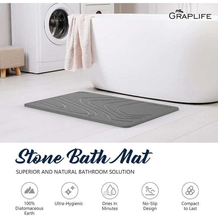 StoneBath — Quick-Dry Diatomaceous Earth Shower Mat