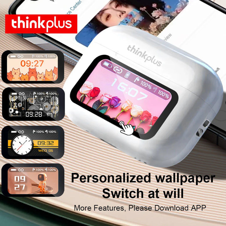 ThinkPlus TWS — Hi-Fi Wireless Earbuds with Touch Screen