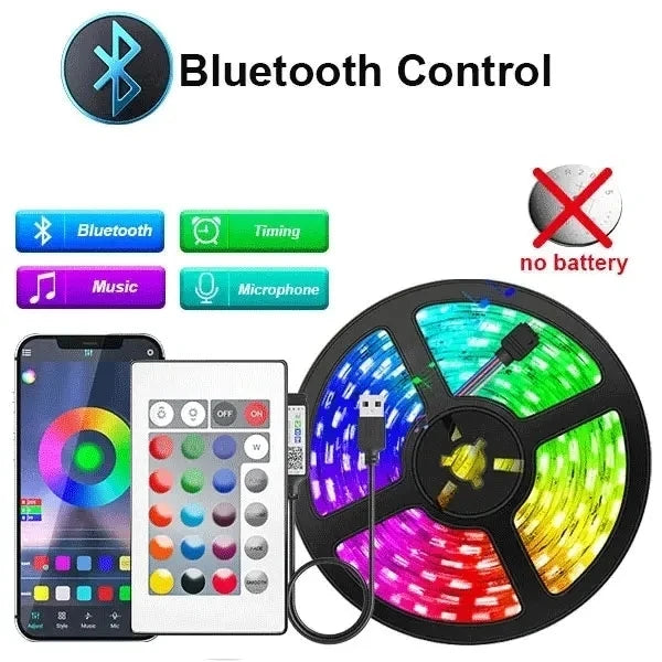 LumiStrip RGB — USB 5V LED Light Strip with Bluetooth & App Control