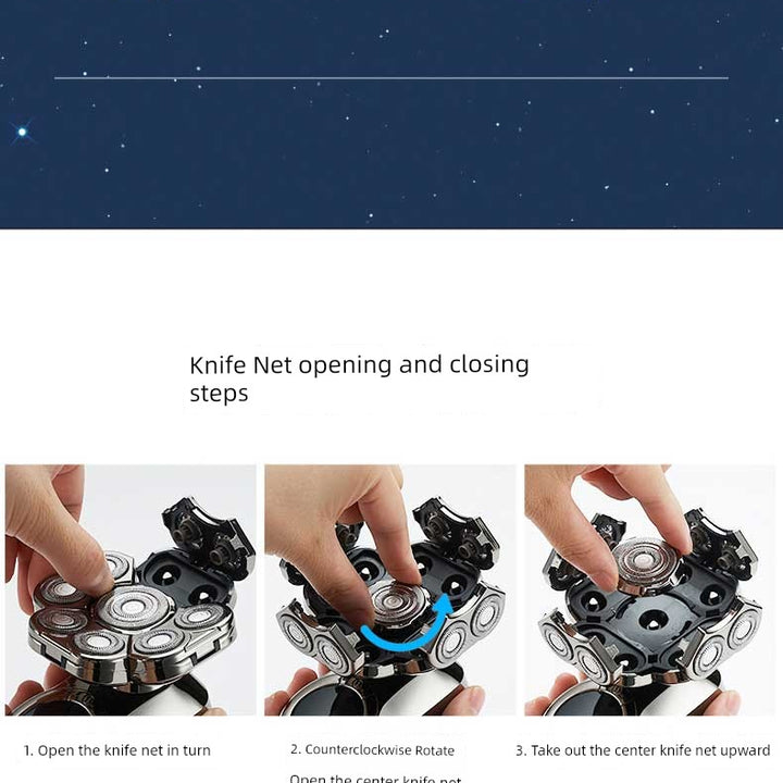 York Nine-Head Bald Shaver – Portable Smooth Head Groomer