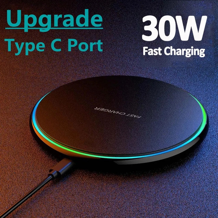 30W Wireless Charger – Fast & Easy Charging for Any Phone