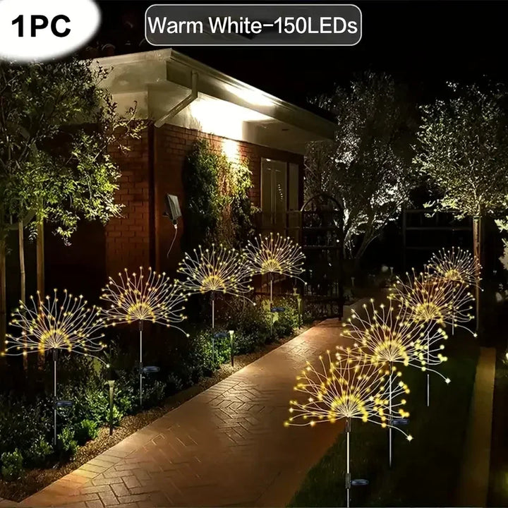 Solar Fireworks Lights — 200 LEDs Outdoor Garden Glow