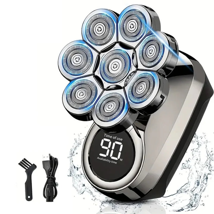 9D Bald Shaver — Waterproof Electric Razor with LED Display